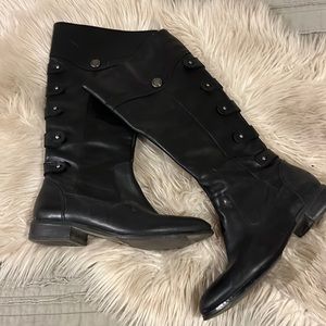 Arturo Black leather riding boots
